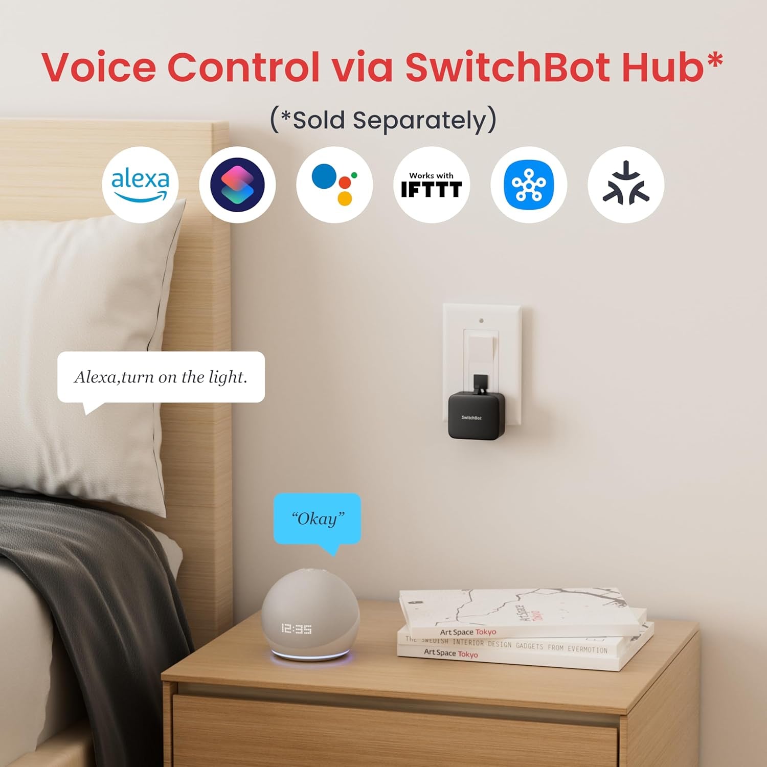 Poussoir De Commutation Bluetooth - Robot D'Interrupteur Intelligent Avec APP Contrôle Et Commutateur Programmable, Ajouter  Hub Pour Le Rendre Compatible Avec Alexa (Noir)